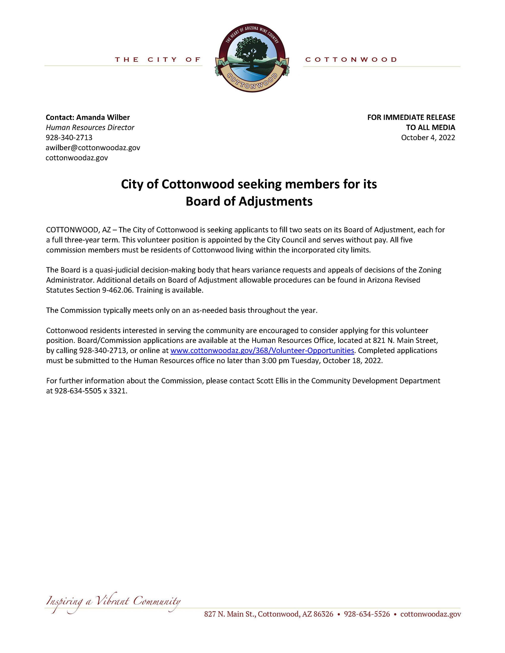 Board of Adjustments