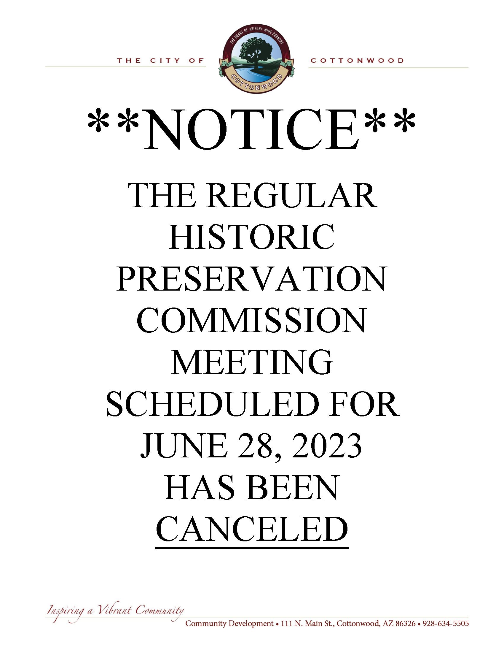 2023-06-28_HPC Agenda_Regular Meeting_CANCELLED