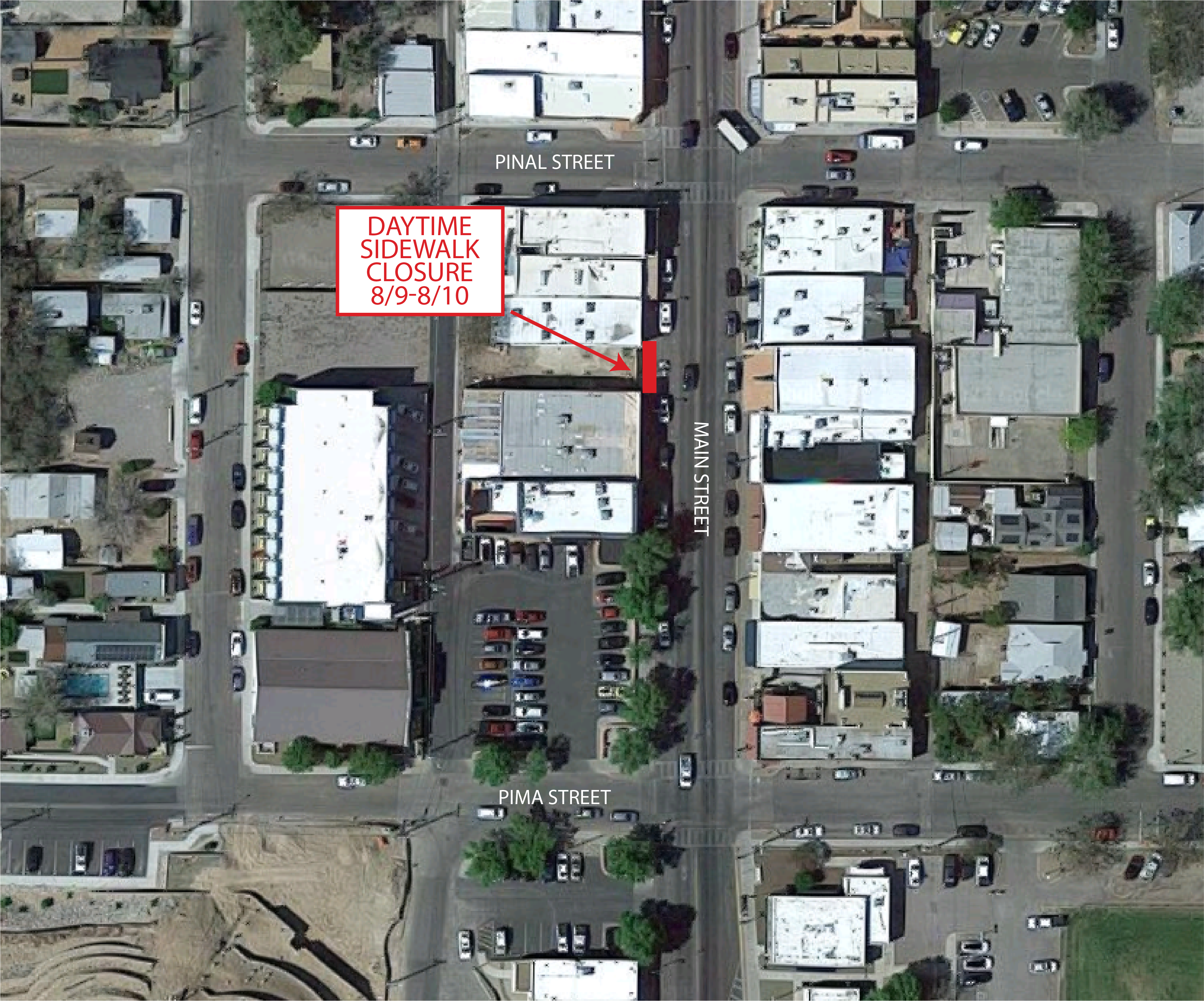 Sidewalk closure map