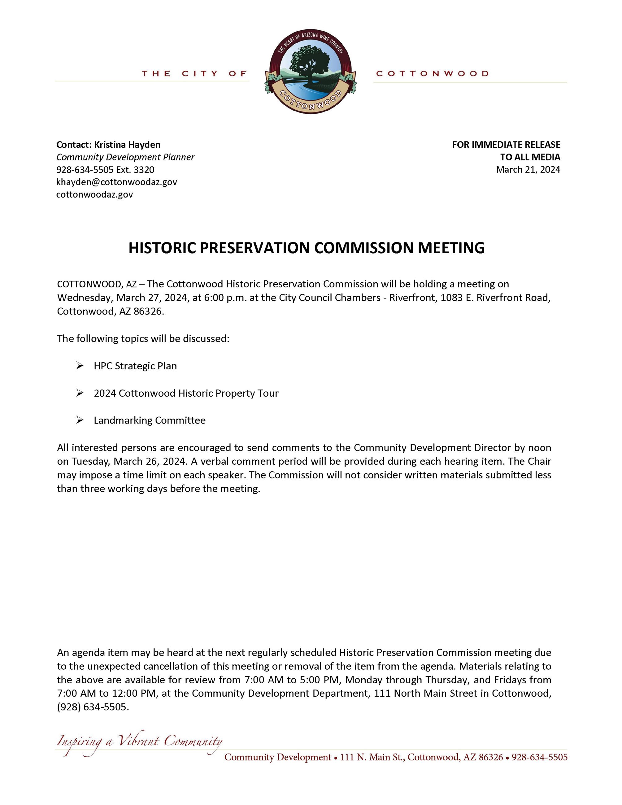 PRESS RELEASE - HPC Meeting