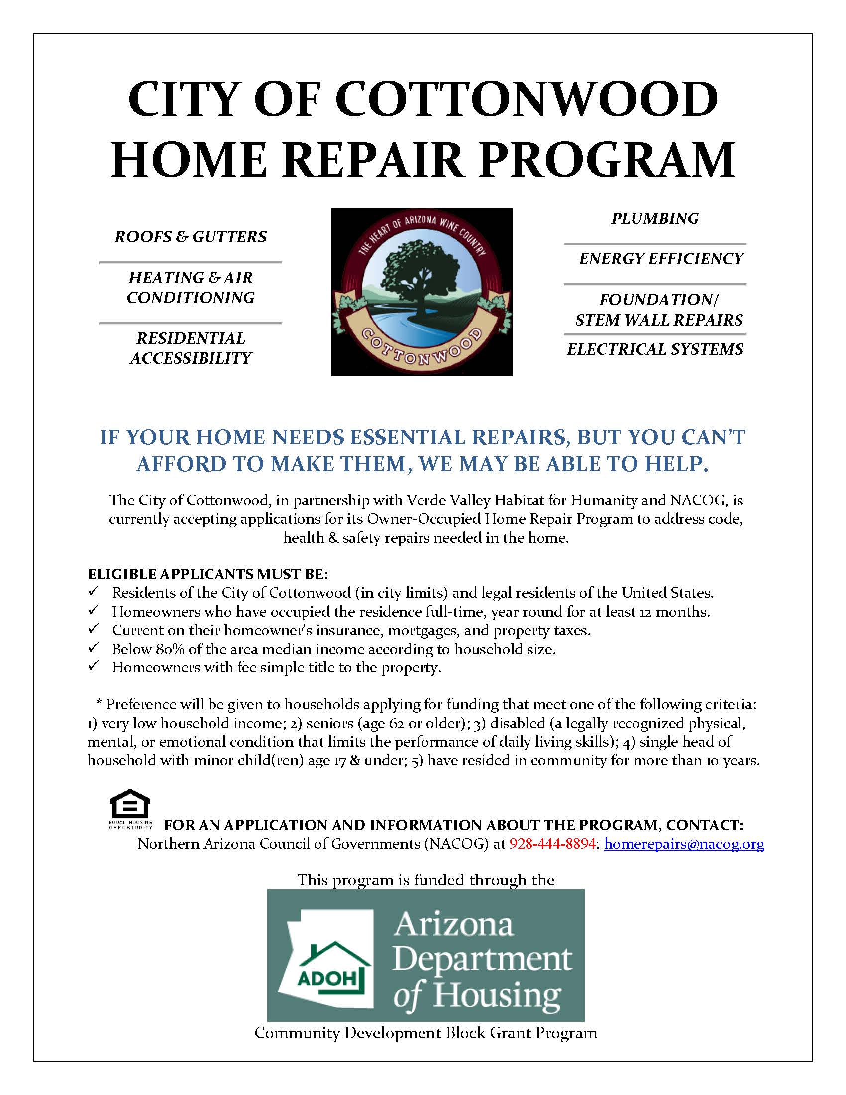 Cottonwood Home Repair Flyer for posting (1)