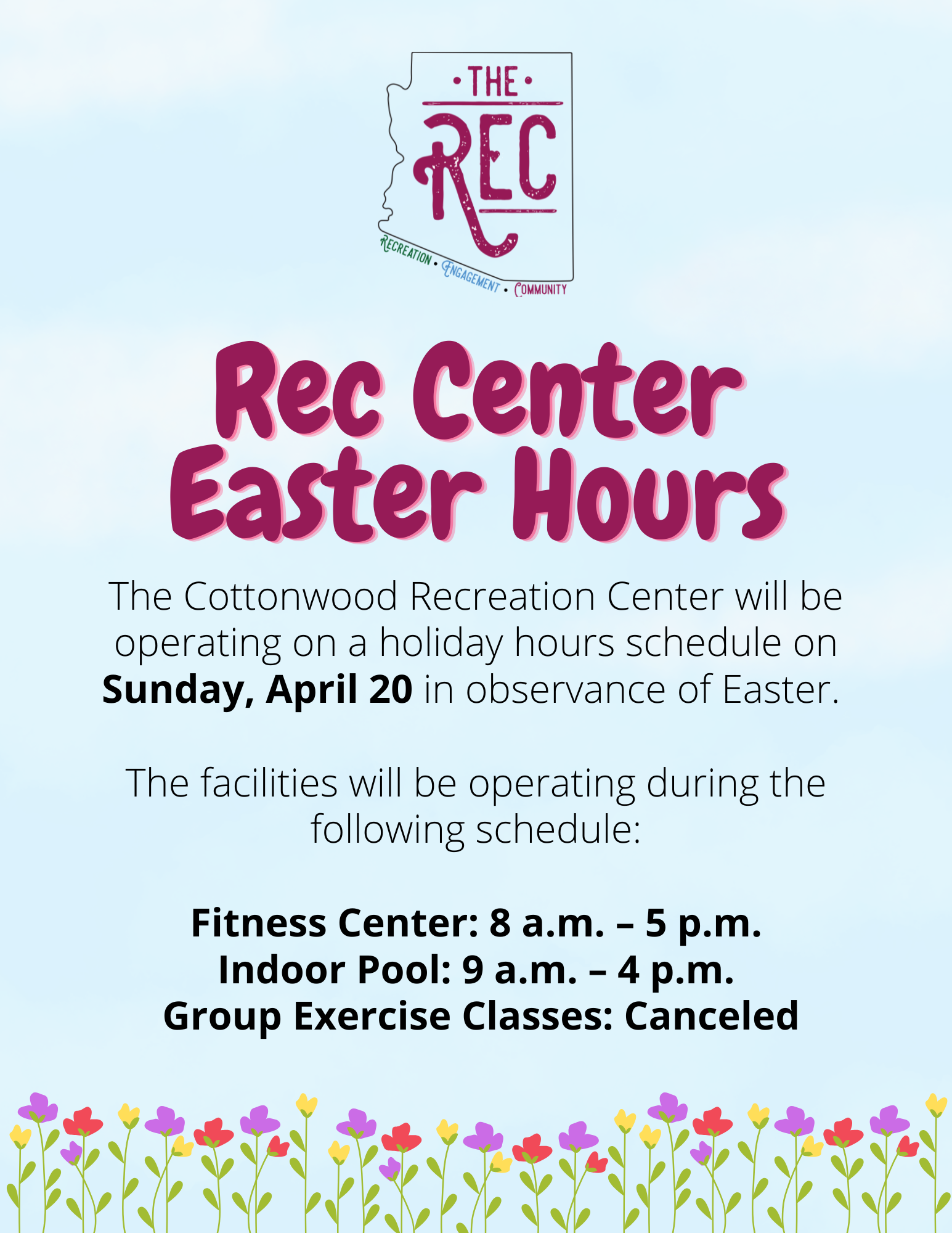 2025 REC easter hours