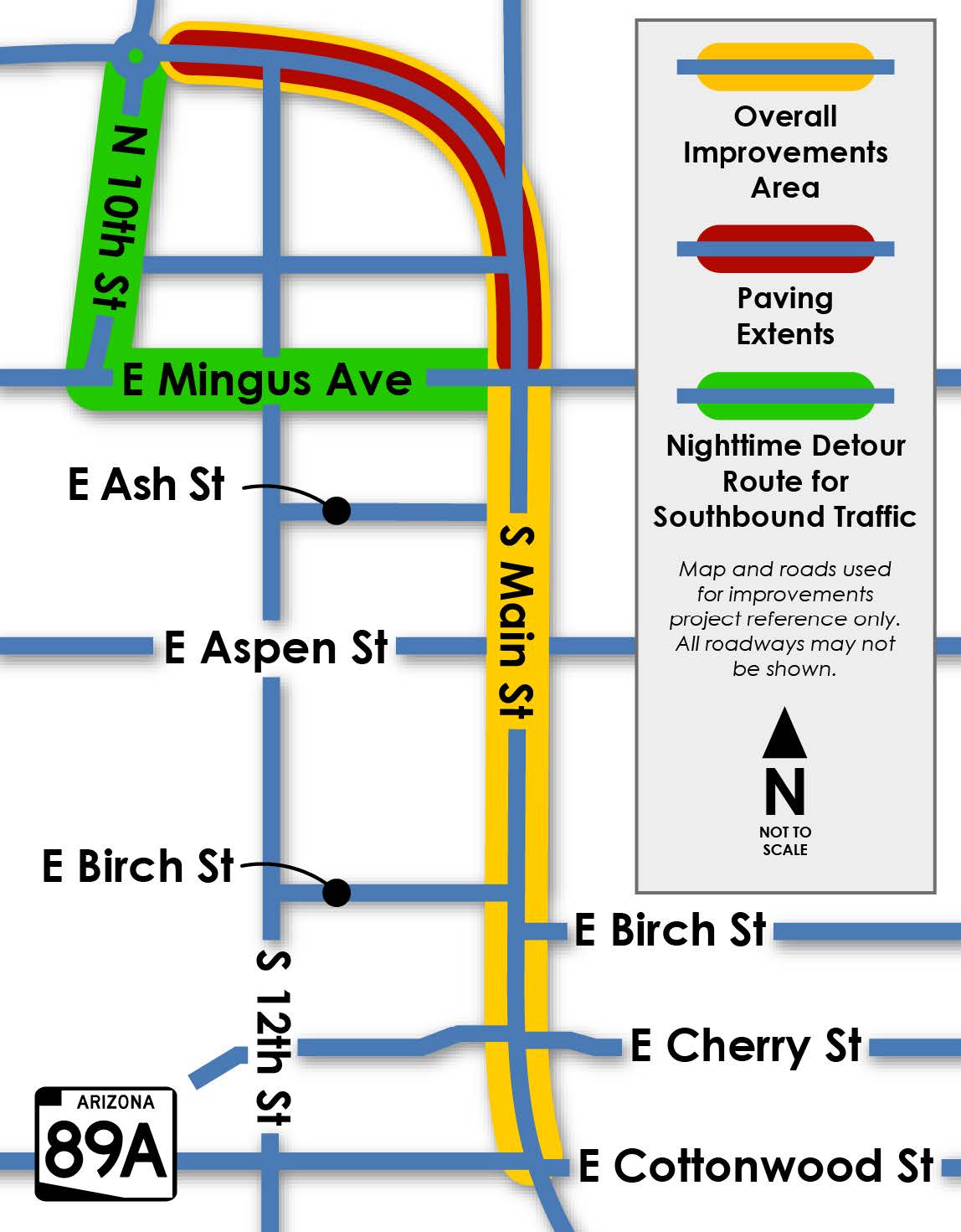 MAP - Paving to Begin along a Section of Main Street