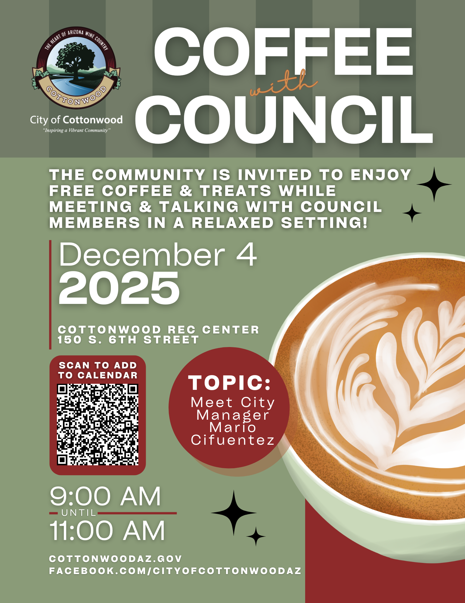 Coffee with Council flyer 12-4-2025